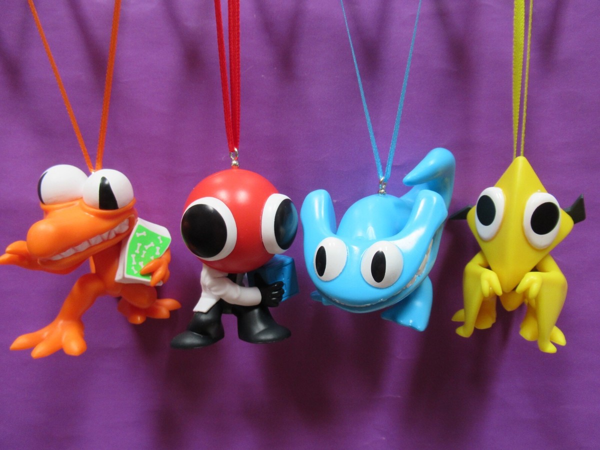 Rainbow Friends Mini Figures 4 pc Ornaments Roblox Toy Orange Red