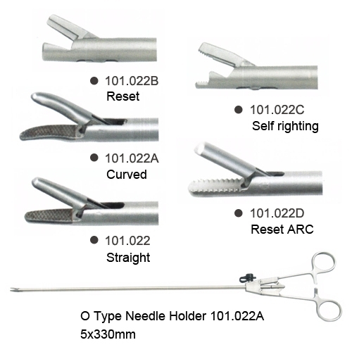 V Type Needle Holder Clamps 5x330mm Laparoscopy Laparoscopic Upgraded