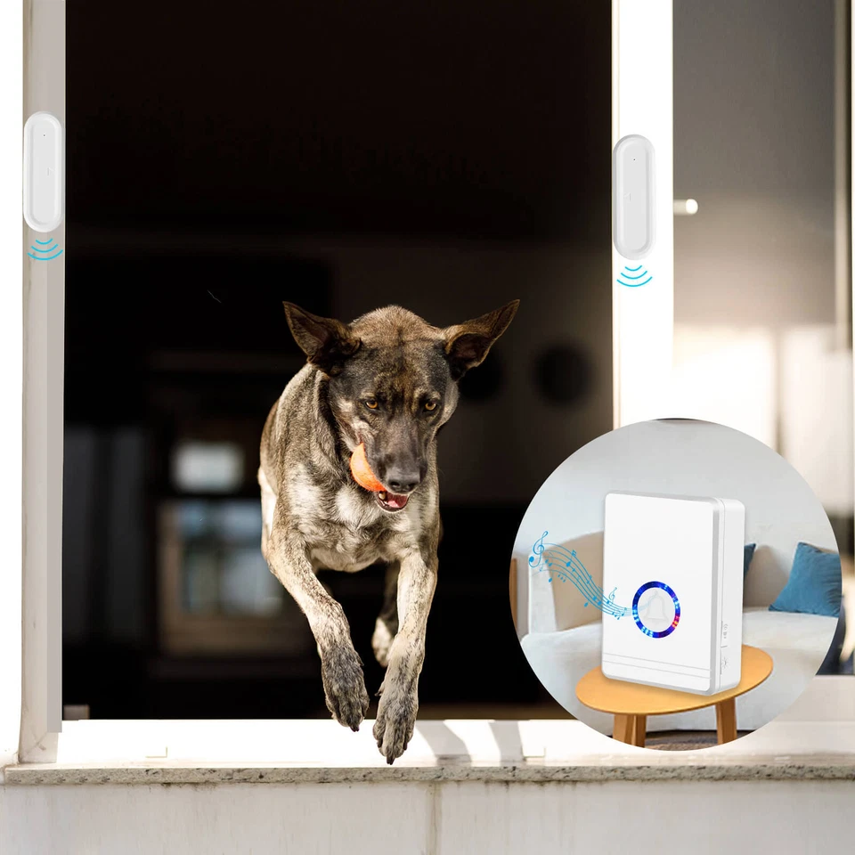 Door Open Sensor Chime Magnetic Sensor Alarm 48 Chime Wireless for Home Security - Image 4 of 4