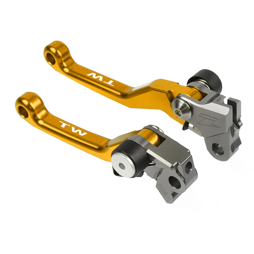 Motorcycle Dirtbike Pivot Brake Clutch Levers For YAMAHA TW125/200/225 Controls  - Image 3 of 4