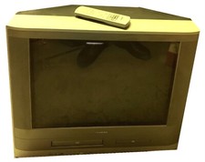 Toshiba MW24FP1 24" Stereo CRT TV/DVD/VCR Combination Video Gaming Game Retro