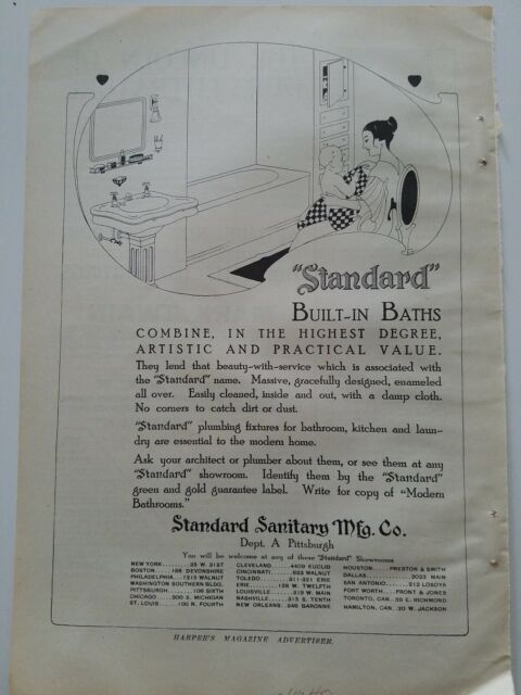1920 Standard Sanitary MFG Co Pittsburgh Plumbing fixtures 