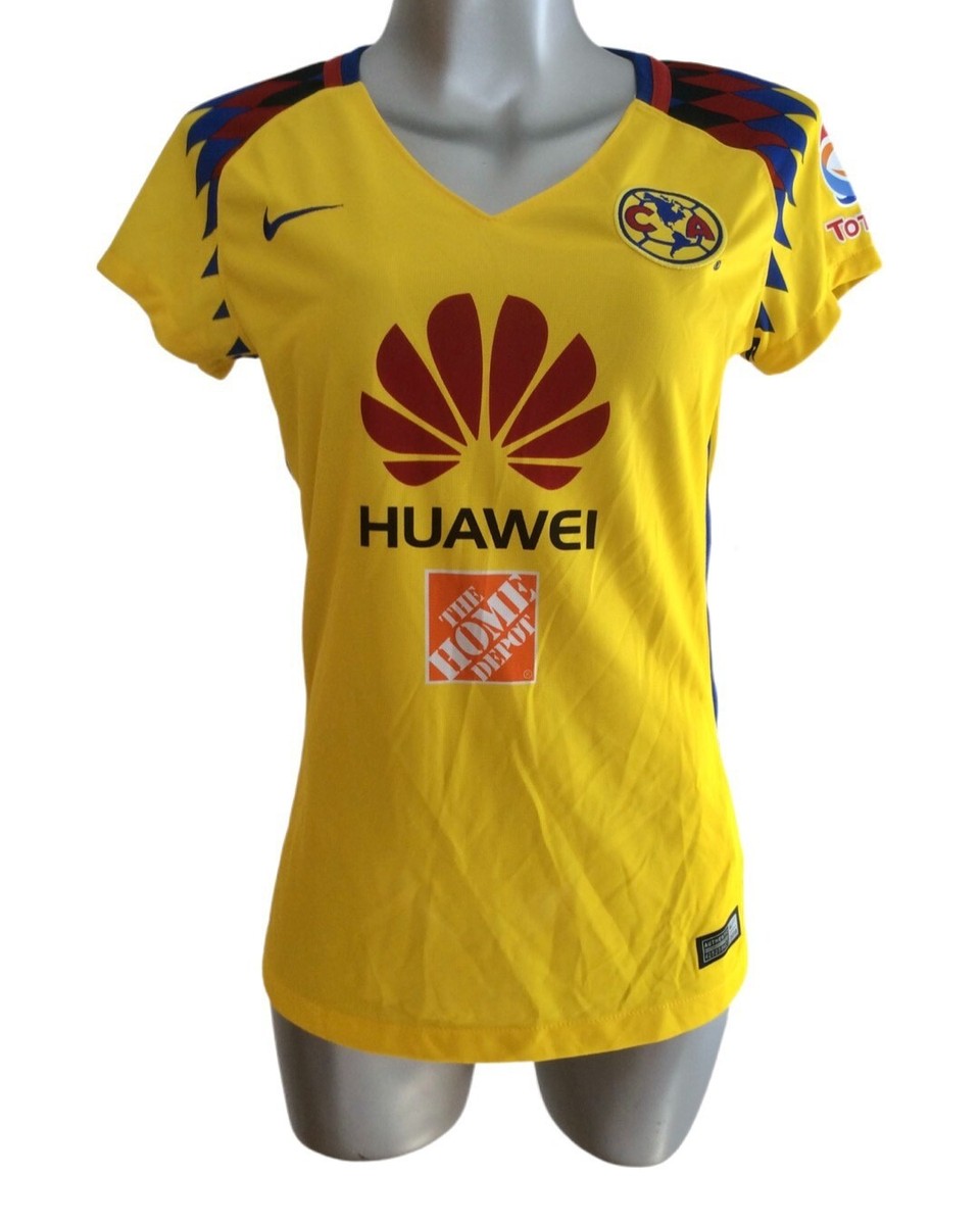 Club America Jersey Third 2017-2018 Yellow Womens Nike 847221