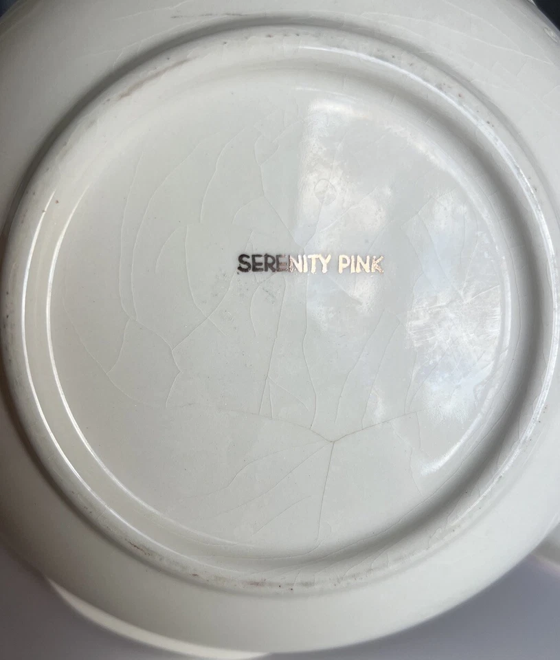 Vintage Serenity Pink Ceramic 50's Dinnerware Set of 8 - Image 4 of 4