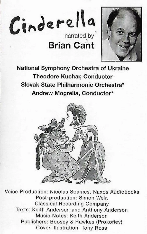 PROKOFIEV CINDERELLA narrator BRIAN CANT SLEEPING BEAUTY CASSETTE ALBUM NAXOS - Image 4 of 4