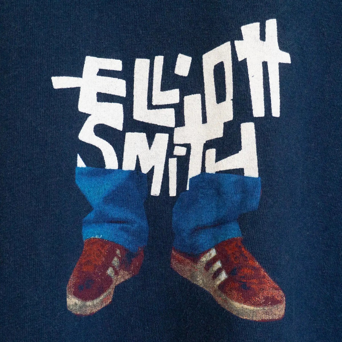 Elliott Smith Shirt, Elliott Smith 100% Cotton Navy Unisex T