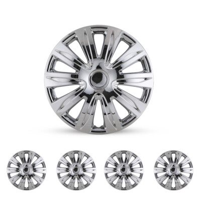 13'' Chrome Hubcaps Wheel Covers Snap On Full Hub Caps fit R13 Tire & Steel Rim