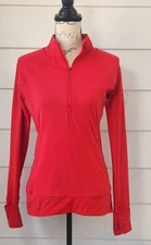 Athleta Womens Small Red Whittier Peak Half Zip Athletic Outdoor Hiking Top