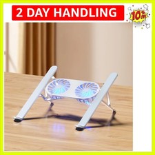 Laptop Stand with Cooling Fans, Aluminum Foldable and Portable Laptop Holder ...