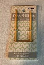 New Pro Stitch Bamboo 32  Circular Knitting Needles US Size 8 5mm 
