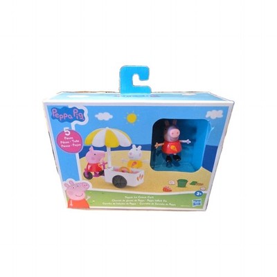 Peppa Pig Ice Cream Cart Playset w Peppa & Suzy 5pc Preschool Hasbro Toy Set