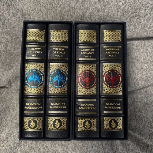 The Way of Kings & Words of Radiance (Signed) Leatherbound by Brandon Sanderson