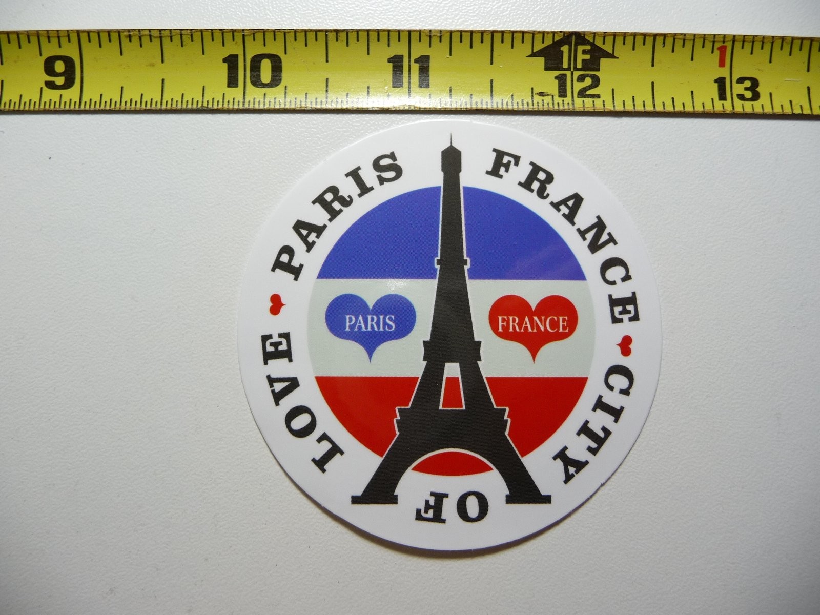 Paris France Travel Sticker Decal - City of Love Hearts Holiday Vacation