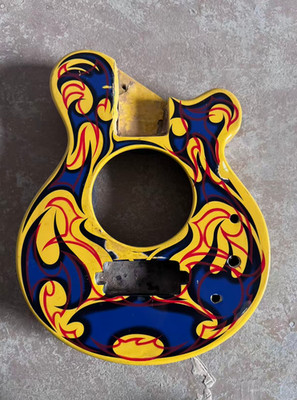 Yellow Mini Electric Guitar Body Fit Pignose DIY Project
