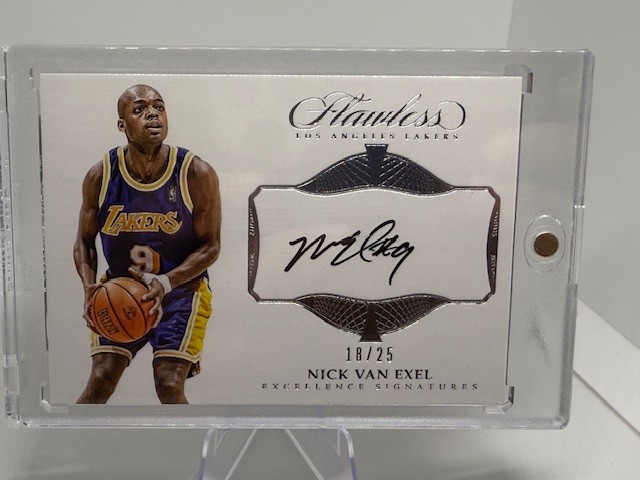 2016-17 Panini Flawless #EX-NVE Nick Van Exel Excellence Signatures /25