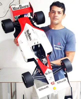 Car Lotus McLaren Mp4/4 Senna Decorative Escala 1:4 - 100cm