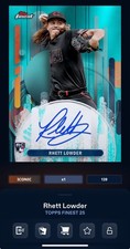 DIGITAL TOPPS BUNT Rhett Lowder FINEST 25 ICONIC SKY BLUE SIGNATURE ROOKIE Read