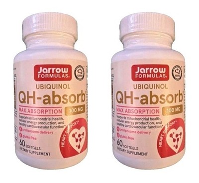 QH-absorb Ubiquinol Max Absorption 100 mg  60 Softgels X 2 Bottles! 120 Caps