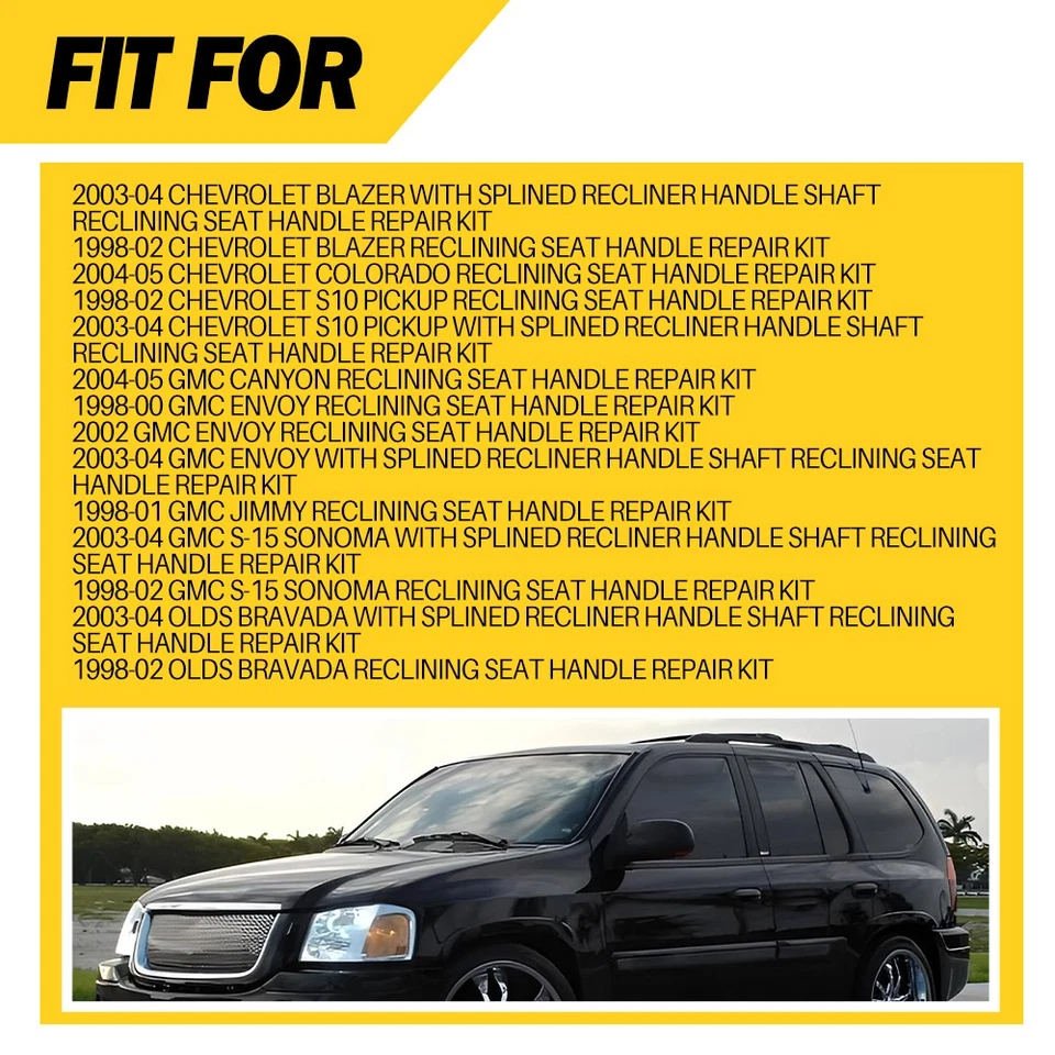 PARA S10 1998-2005 BLAZER ASIENTO TRASERO RECLINABLE AJUSTE MANGO DELANTERO-IZQUIERDO/DERECHO Foto 3 de 4