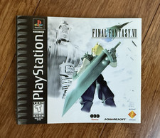 Final Fantasy VII 7 PlayStation PS1 • Black Label • SCUS-94163 • Cover Art Only