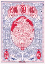 SOUNDGARDEN 2013 BIRMINGHAM ENGLAND O2 ACADEMY CONCERT ARTIST SIGNED TOUR POSTER
