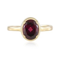 Cavill Rhodolith Ring 1,94Ct Oval 925 Silber Gelbvergoldet Elegant
