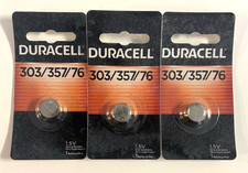 3 Duracell Batteries 303/367/76 1.5 Volts Silver Oxide Electrical Replacment