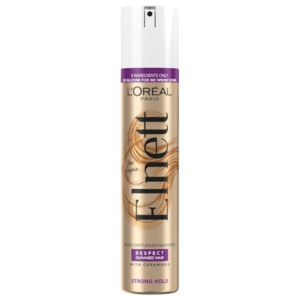 2 x L'Oreal Elnett Hairspray Respect Damaged Hair Strong Hold 300ml