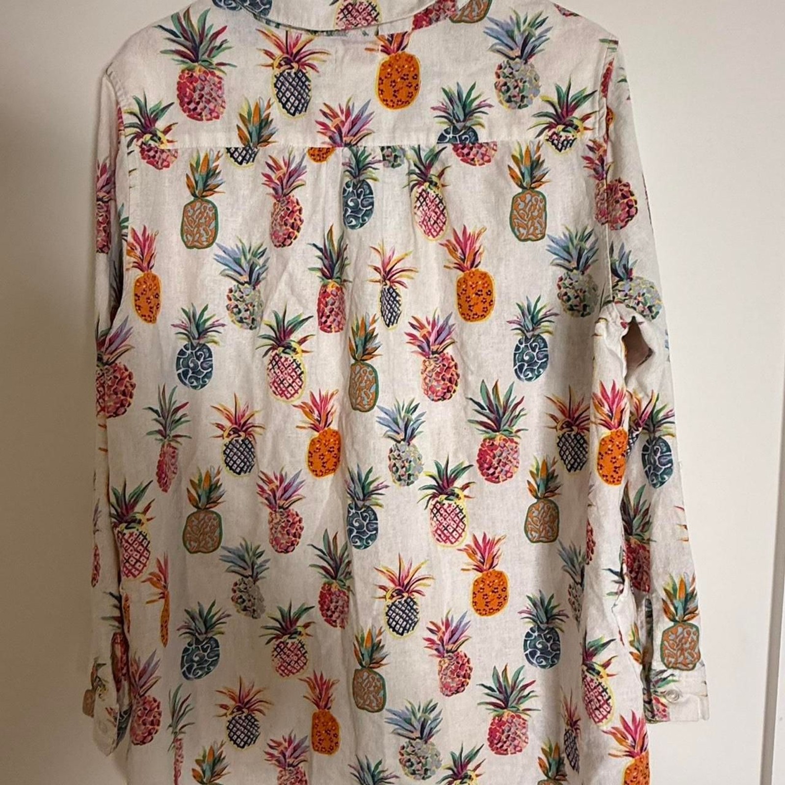 Sigrid Olsen multicoloured pineapple button up li… - image 4