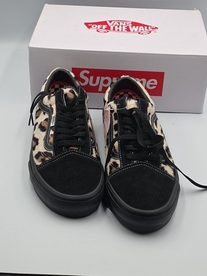 VANS Supreme x Skate Old Skool Supreme Leopard Black Size 9 MN | eBay