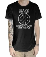 Crass Fight War Not War T Shirt - Punk Hardcore Anarchist Anarchy Symbol Unisex