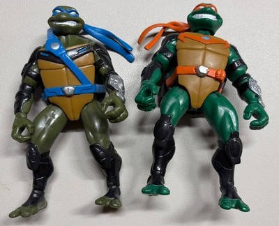 Lot Of 2 2006 Playmates TMNT Fast Forward Leonardo Michaelangelo