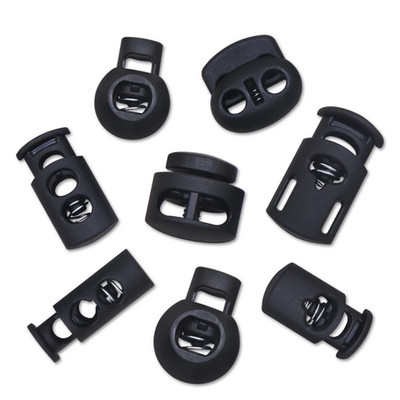 Drawstring Spring-Loaded Cord Lock Plastic Toggle Stopper for Jackets Backpacks