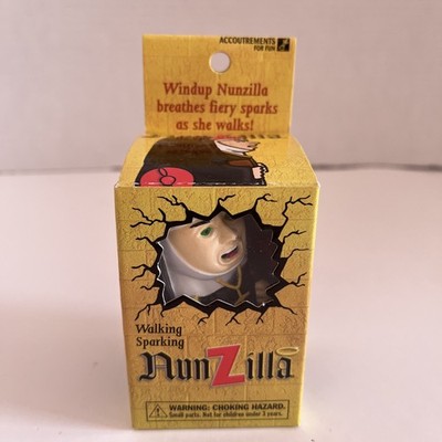 1997 NunZilla Wind Up Walking Sparking Nun Toy w/ Box
