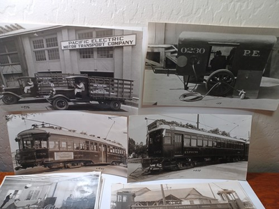 #ad 20#x27;s 19 Photos Pacific Electric Company Trucks Trolleys LA CA Area JRR47 $91.21