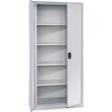 Fl&uuml;gelt&uuml;renschrank  4B&ouml;den lack.50kg Tragl. H1950xB940xT400mm RAL 7035/7035,