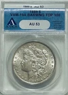 1889 P Morgan Silver Dollar ANACS ANACS AU53 VAM-19A Barwing Top 100