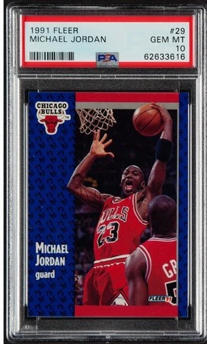 1991 Fleer Basketball Michael Jordan #29 Chicago Bulls PSA 10