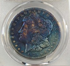Exceptional MONSTER RAINBOW 1879-S Morgan Silver Dollar