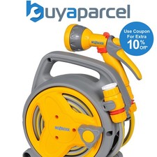 Hozelock 2425 10m Pico Reel Garden Hose Pipe & Multi Spray Gun Watering Camping