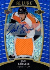 2019-20 Upper Deck Allure Jersey Auto Blue Line #62 Joel Farabee Jersey /99 HKY