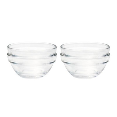 1.5 oz Mini Glass Bowls, 4Pc Little Condiment Dishes for Meal Prepping, Dippi...