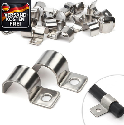 Metall Rohrschellen 16mm Edelstahl 304 für Kabel Wasserrohre Befestigung