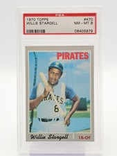 WILLIE STARGELL 1970 TOPPS BASEBALL #470 PSA 8 Q7113