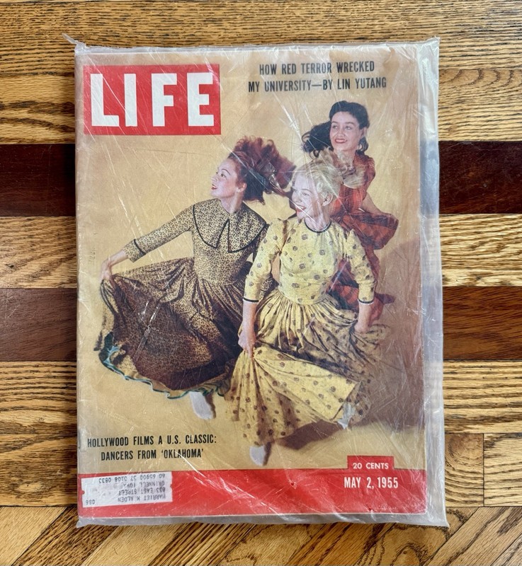 LIFE MAGAZINE.  Vintage May 2, 1955.  HOLLYWOOD FILMS A US CLASSIC:  OKLAHOMA