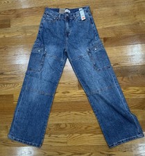 BRAND NEW Baggy Cargo Denim Jeans 32x30