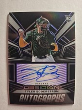 2023 Panini Obsidian purple auto TYLER SODERSTROM RC /25 Athletics ROOKIE