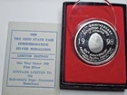 Rare 1 oz Ohio State Fair Chicken Poultry 150th Anniv 1 oz .999 Silver Art Round