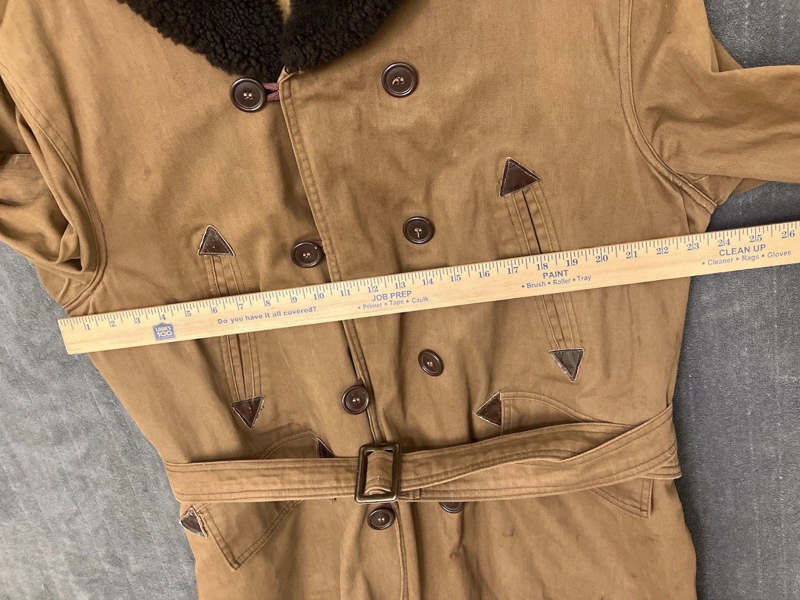 VTG 1940s Hercules Jacket Men’s 46 Sheepskin Lined Collar Barnstormer Canadienne image 22