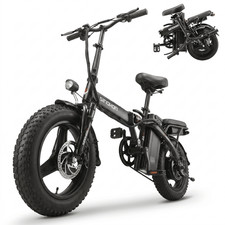 14 Zoll City E-Bike Klapprad 36V 10Ah Akku 40km Reichweite Pedelec 25km/h
